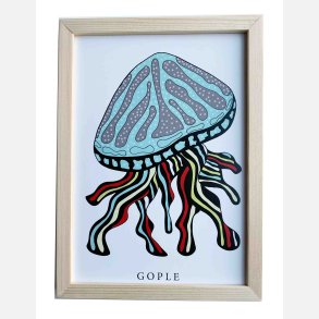 Gople  22,5x16,5 cm indrammet i fyrtr