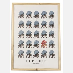 Goplerne 47x34 cm indrammet i nordiskfyr