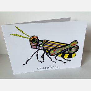 Grshoppe  15x21 cm dobbeltkort