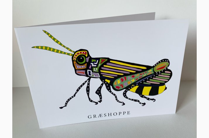 Grshoppe  15x21 cm dobbeltkort
