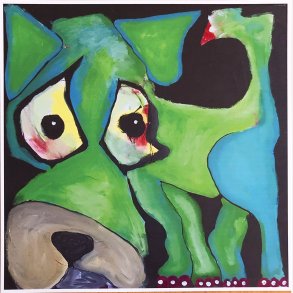 Green Dog W  40x40 cm