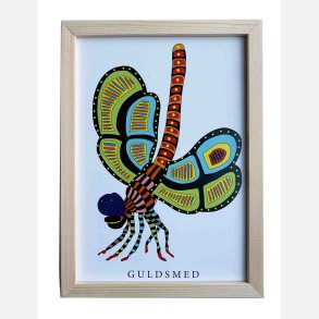 Guldsmed  22,5x16,5 cm indrammet i fyrtr