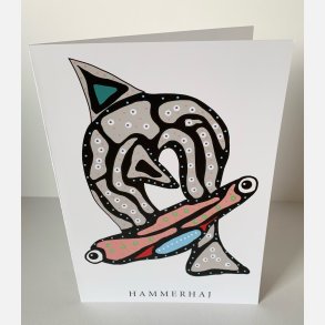 Hammerhaj   dobbeltkort 21x15 cm