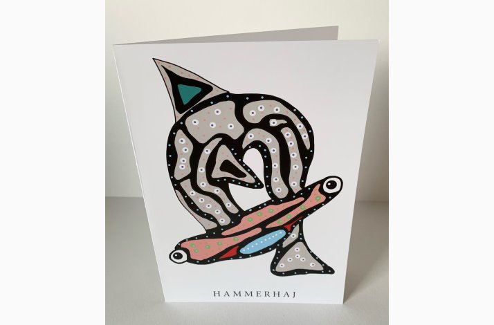 Hammerhaj   dobbeltkort 21x15 cm