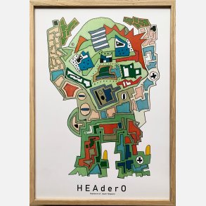 HEAderO indrammet i eg 43,5x31,5 cm