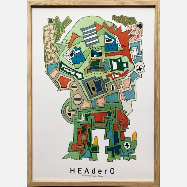 HEAderO indrammet i eg 43,5x31,5 cm