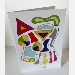 Hund   dobbeltkort 21x15 cm