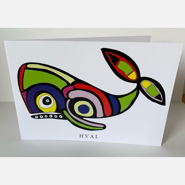 Hval  15x21 cm dobbeltkort