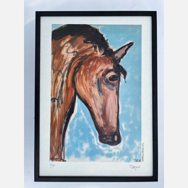 Lou - 43,5x31,5 cm  indrammet i sort trramme
