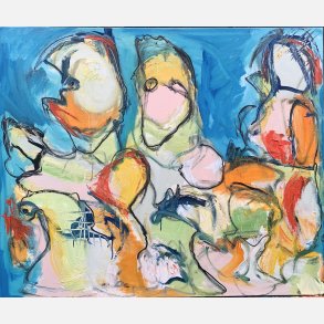 The longest journey is in the blood  100x120 cm  