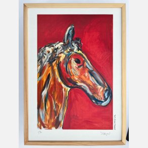 Red - 43,5x31,5 cm  indrammet i fyrtr