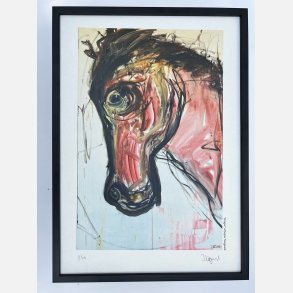 Dragur - 43,5x31,5 cm  indrammet i sortmalet trramme