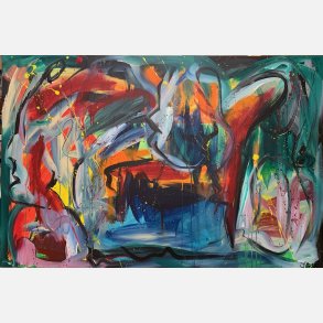 Et sted i legen hvor  100x150 cm