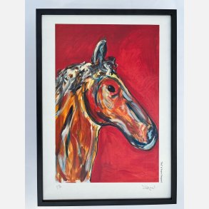 Red  - 43,5x31,5 cm  indrammet i sort trramme