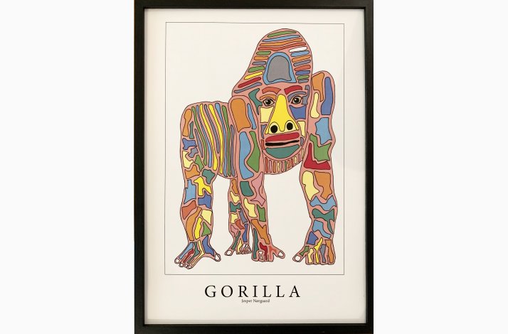 Gorilla  pink  43,5x31,5 cm