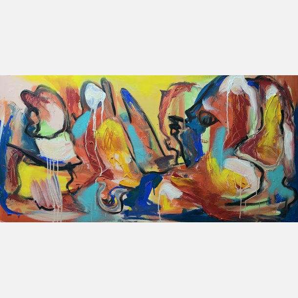 When the River flows" 70x140 cm