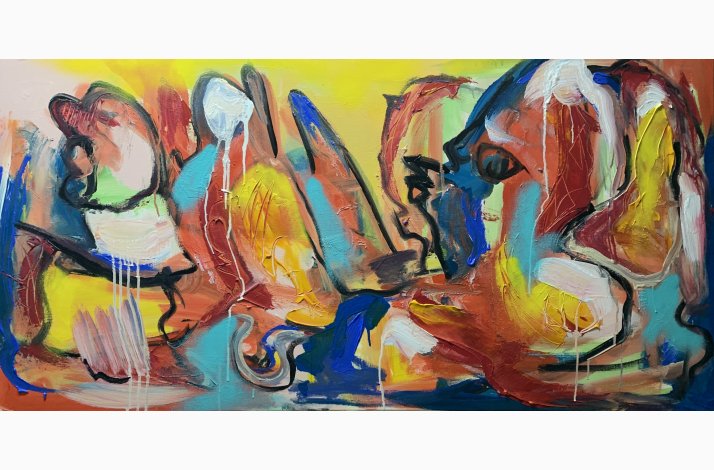When the River flows" 70x140 cm