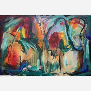 Du er der et sted lige ved siden af  100x150 cm