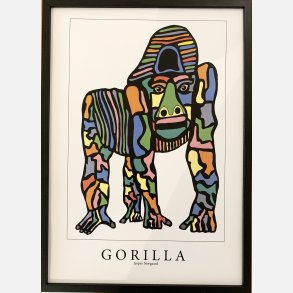 Gorilla  sort 43,5x31,5 cm