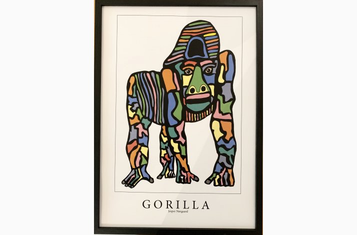 Gorilla  sort 43,5x31,5 cm