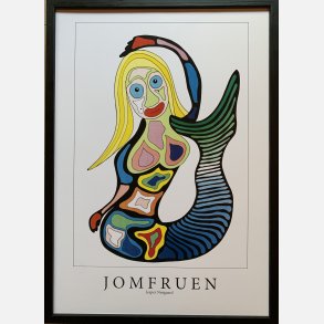 Jomfruen sort 43,5x31,5 cm