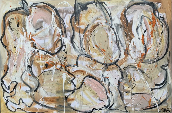 The search for Orange 100x150 cm (solgt)