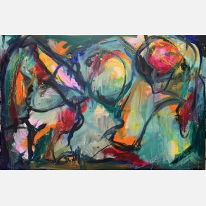 Tanker s store som elefanter 100x150 cm