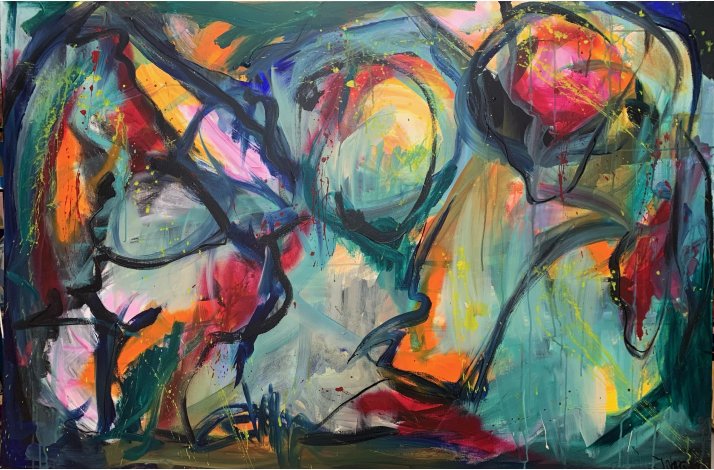 Tanker s store som elefanter 100x150 cm