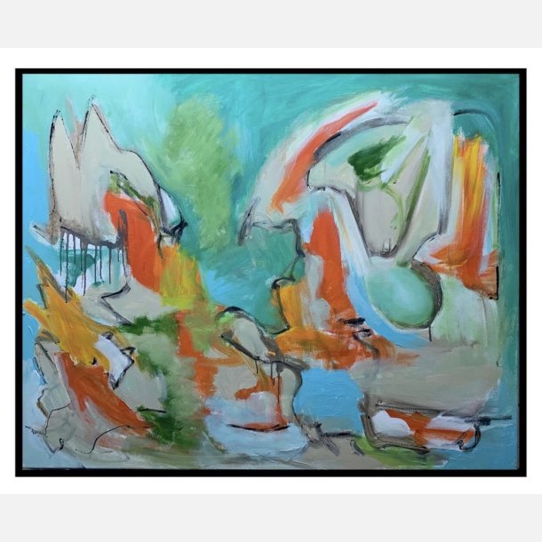 Phoenix and Hope having a meetcute  80x100 cm