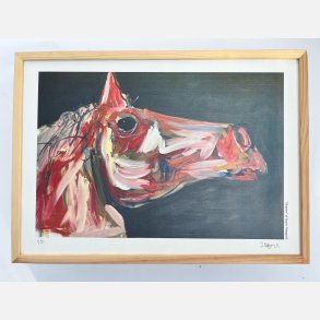 Sleipner - 31,5x43,5 cm  indrammet i fyrtr