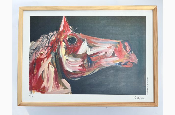 Sleipner - 31,5x43,5 cm  indrammet i fyrtr