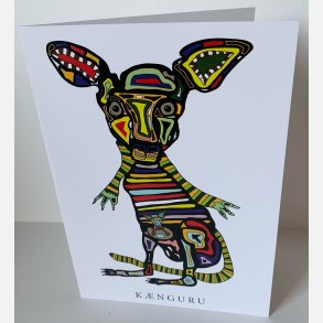 Knguru   dobbeltkort 21x15 cm