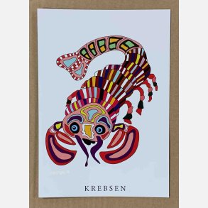 Krebsen  rd  21x15 cm (22. juni - 22. juli)