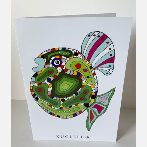 Kuglefisk   dobbeltkort 21x15 cm