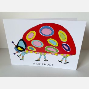 Mariehne  15x21 cm dobbeltkort