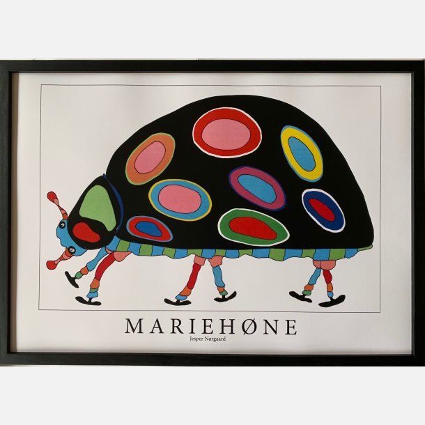 Mariehne  sort  31,5x43,5 cm