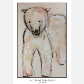 Melting Polarbear 100x70 cm  poster