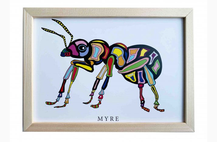 Myre 16,5x22,5 cm indrammet i fyrtr