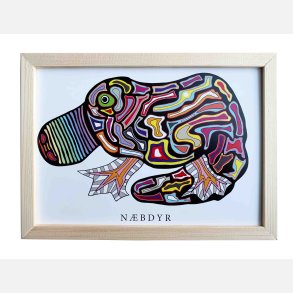 Nbdyr 16,5x22,5 cm indrammet i fyrtr