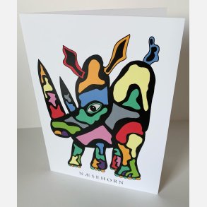 Nsehorn  dobbeltkort 21x15 cm