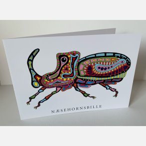 Nsehornsbille  15x21 cm dobbeltkort
