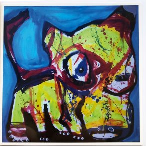 Naughty Dog  (dobbelt kort 14,5x14,5 cm)