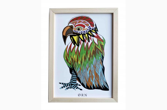 rn  22,5x16,5 cm indrammet i fyrtr