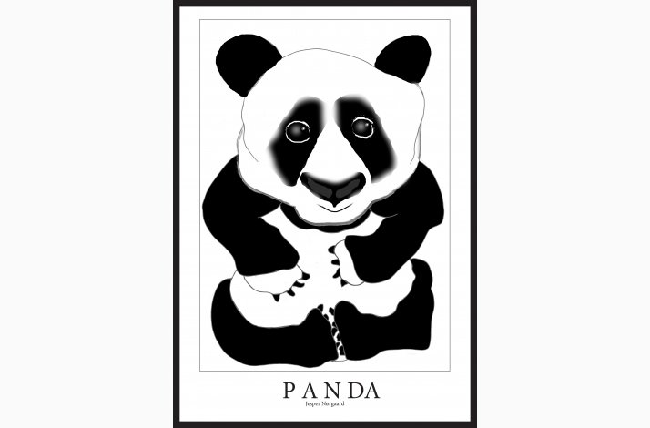 Panda 43,5x31,5 cm