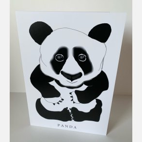 Panda   dobbeltkort 21x15 cm