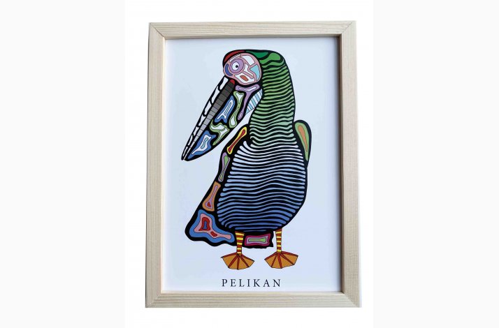 Pelikan  22,5x16,5 cm indrammet i fyrtr