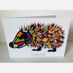 Pindsvin  15x21 cm dobbeltkort