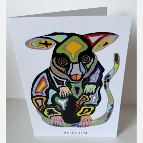 Possum   dobbeltkort 21x15 cm