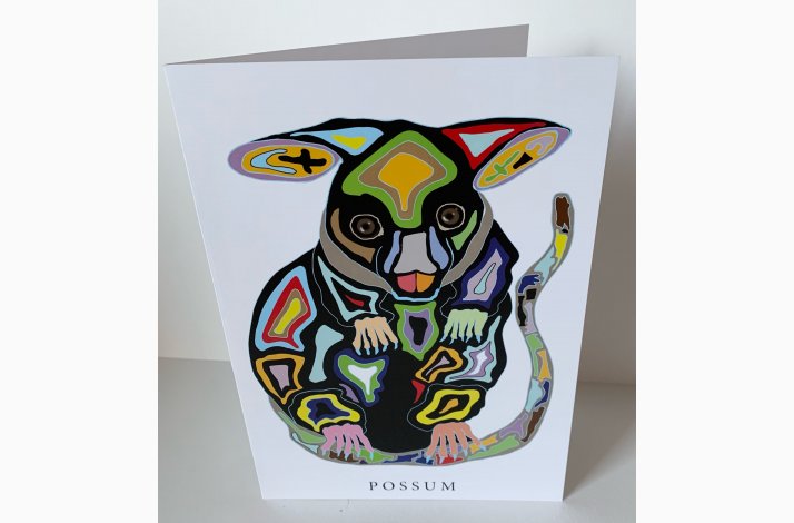 Possum   dobbeltkort 21x15 cm