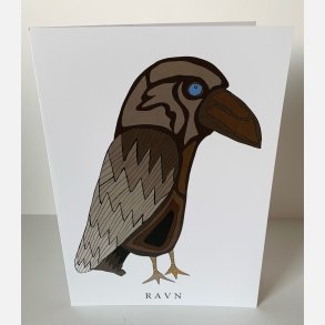 Ravn   dobbeltkort 21x15 cm